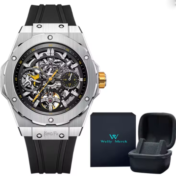 Welly Merck WM128 – Montre Automatique Homme, Édition Limitée, 80h Réserve